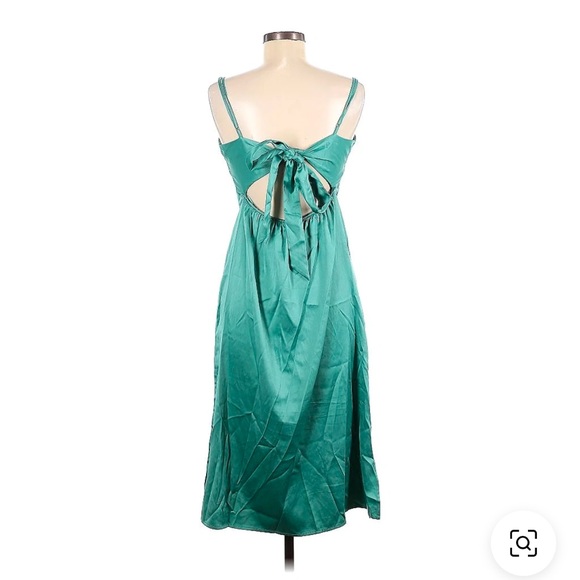 Dry Goods Teal Midi Dress Size XS - Picture 2 of 4